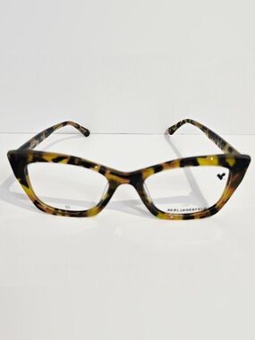 Karl Lagerfeld Tortoise Shell Cat Eye Eyeglass Frames with Pouch